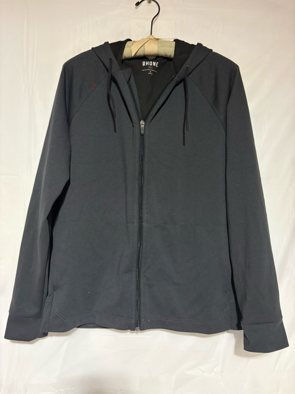 RHONE Men's Black Zip-Up Hoodie